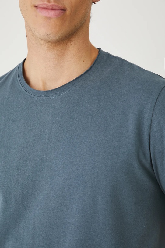 T-shirt bawełniany męski z elastanem gładki RW25.TSM010 zielony