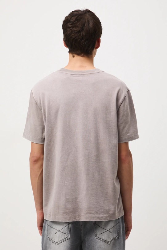 Odzież T-shirt bawełniany męski z efektem sprania RW25-TSM041 szary