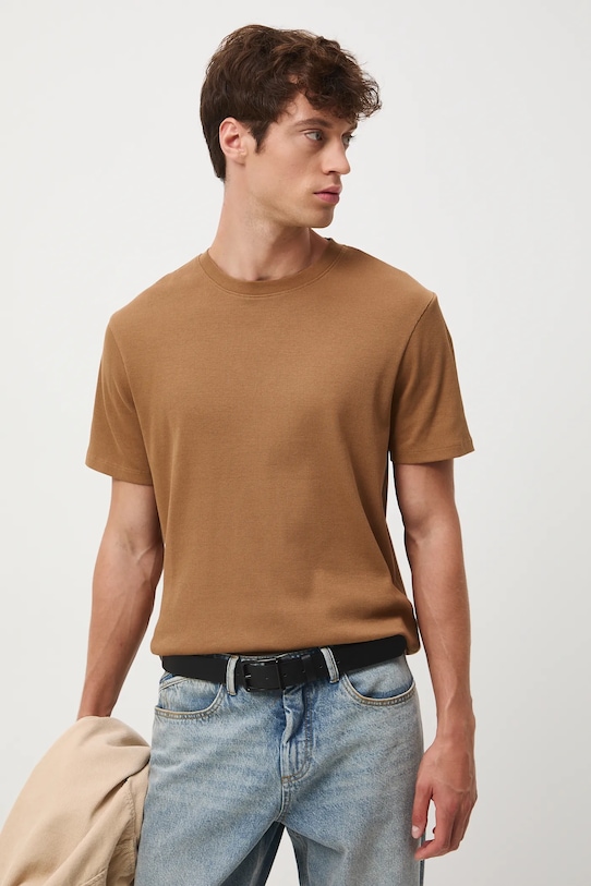 Medicine tricou din bumbac maro RW25-TSM072