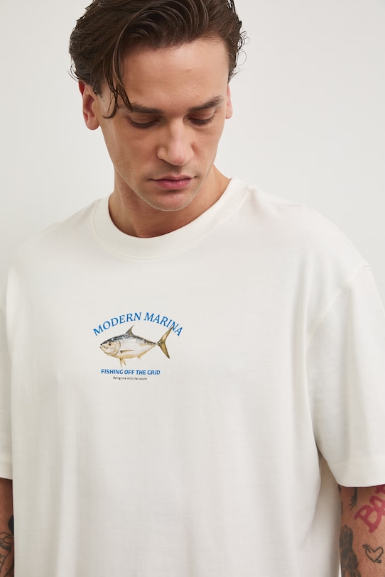 Βαμβακερό μπλουζάκι Medicine μπεζ RW25.TSM101