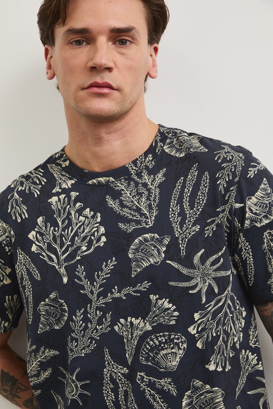 Бавовняна футболка Medicine темно-синій RW25.TSM102