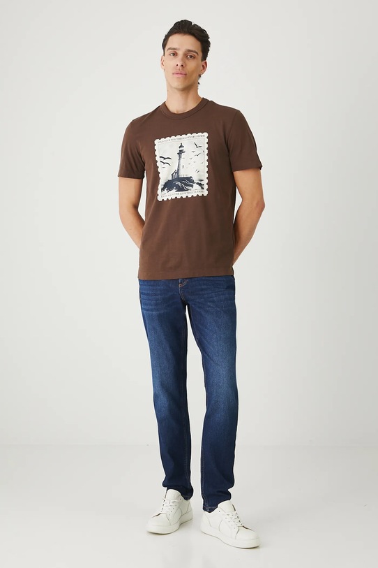 Medicine t-shirt bawełniany RW25.TSM104 brązowy RS26
