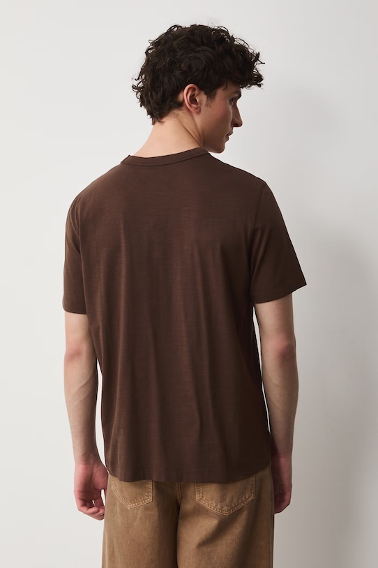 Ρούχα Βαμβακερό μπλουζάκι Medicine RW25.TSM104 καφέ