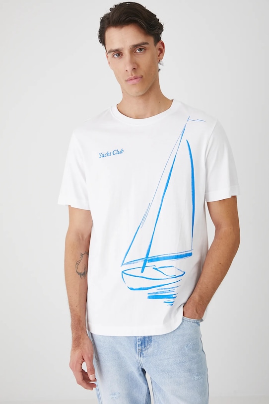 Îmbrăcăminte Medicine tricou din bumbac RW25.TSM106 alb