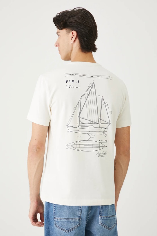 Odzież Medicine t-shirt męski bawełniany z elastanem RW25-TSM112 beżowy