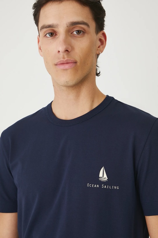 Odzież Medicine t-shirt męski bawełniany z elastanem RW25-TSM112 granatowy