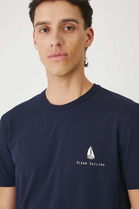 Odzież Medicine t-shirt męski bawełniany z elastanem RW25-TSM112 granatowy