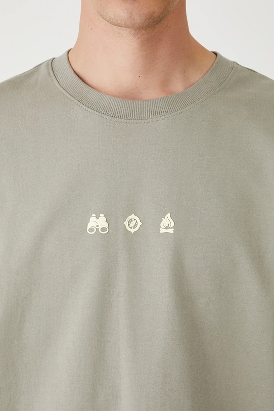 T-shirt bawełniany męski z nadrukiem i aplikacją RW25.TSM204