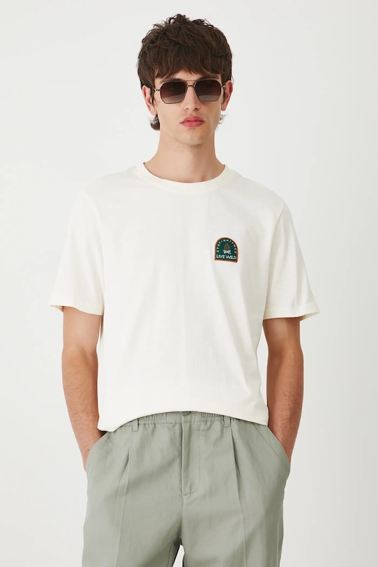 Medicine t-shirt bawełniany beżowy RW25.TSM208