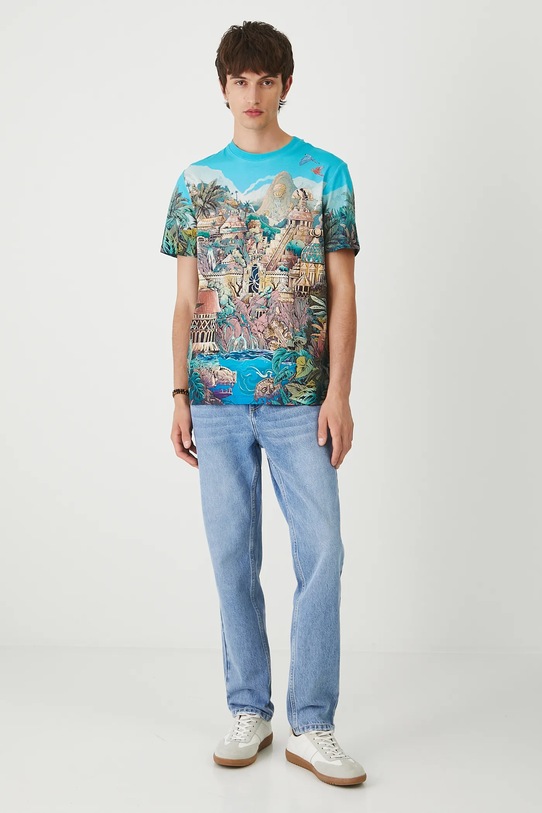 Odzież T-shirt bawełniany męski z elastanem z kolekcji Lands of Legends – El Dorado RW25-TSM250 multicolor