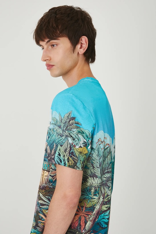 T-shirt bawełniany męski z elastanem z kolekcji Lands of Legends – El Dorado RW25-TSM250 multicolor