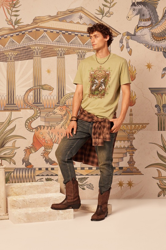 Medicine t-shirt bawełniany nadruk zielony RW25-TSM252