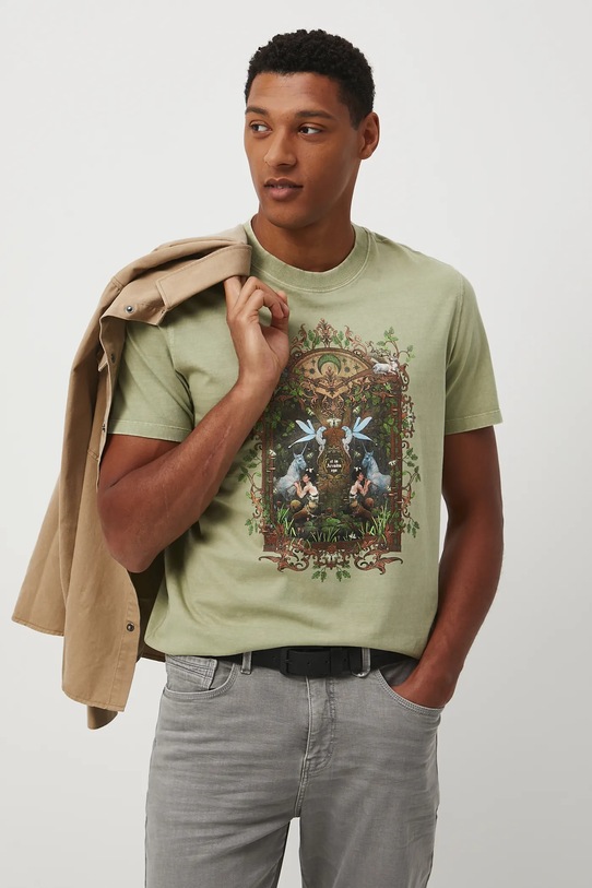 Odzież Medicine t-shirt bawełniany RW25-TSM252 zielony
