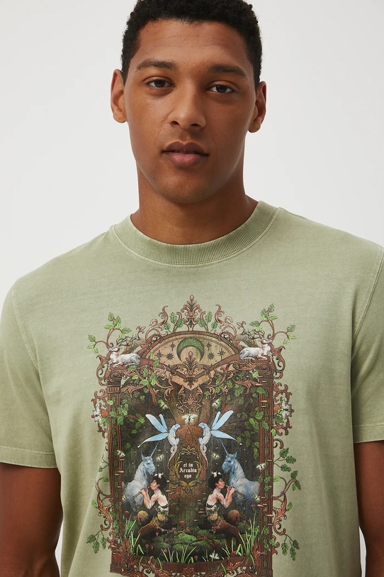 Medicine t-shirt bawełniany RW25-TSM252 zielony