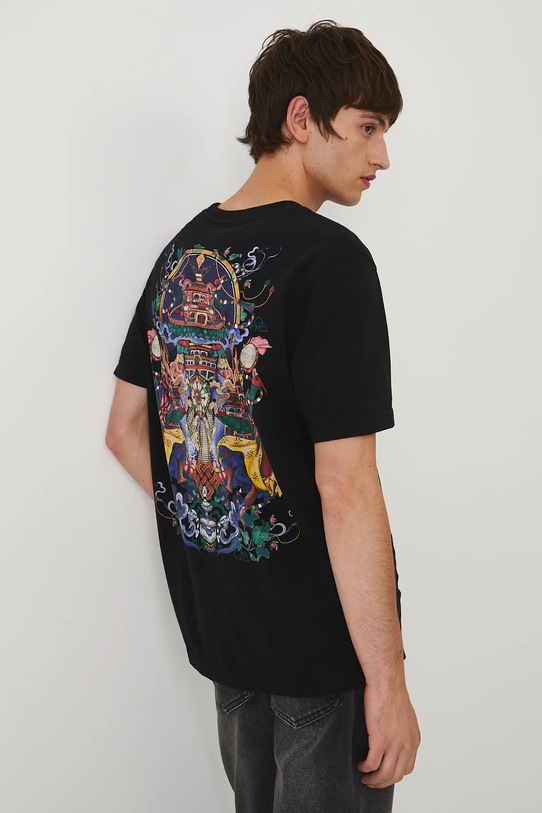 T-shirt bawełniany męski z kolekcji Lands of Legends – Shangri-La RW25-TSM256 czarny RW25