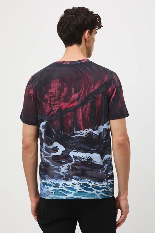 Odzież T-shirt bawełniany męski z elastanem wzorzysty RW25-TSM305 multicolor
