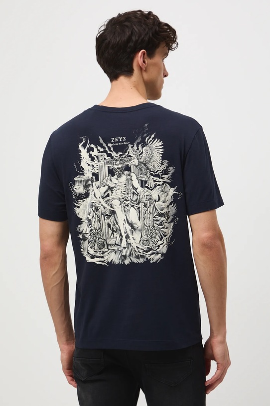 Medicine t-shirt bawełniany z elastanem granatowy RW25-TSM310