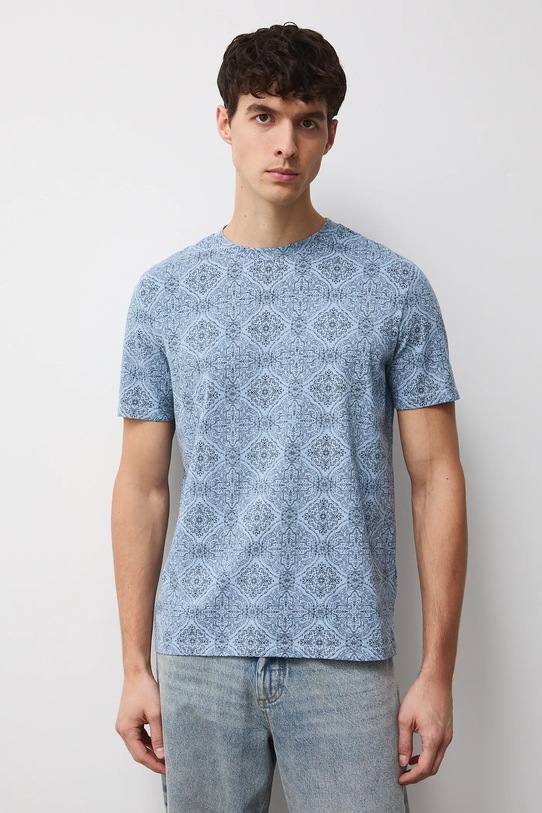 Medicine t-shirt bawełniany wzorzyste niebieski RW25-TSM313