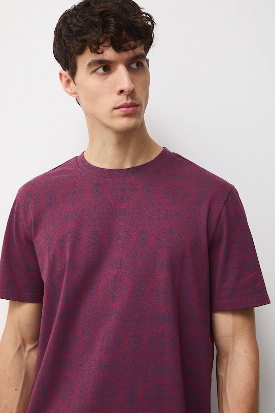 Medicine t-shirt bawełniany bordowy RW25-TSM313