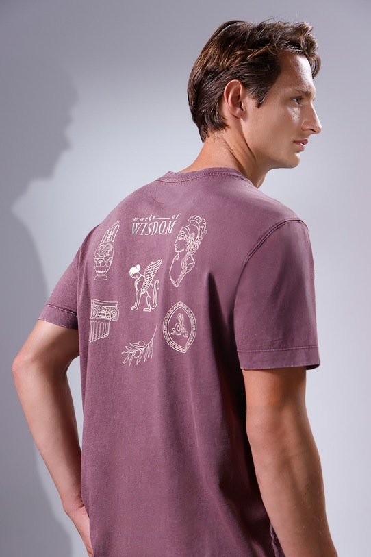 Medicine t-shirt bawełniany nadruk fioletowy RW25-TSM355