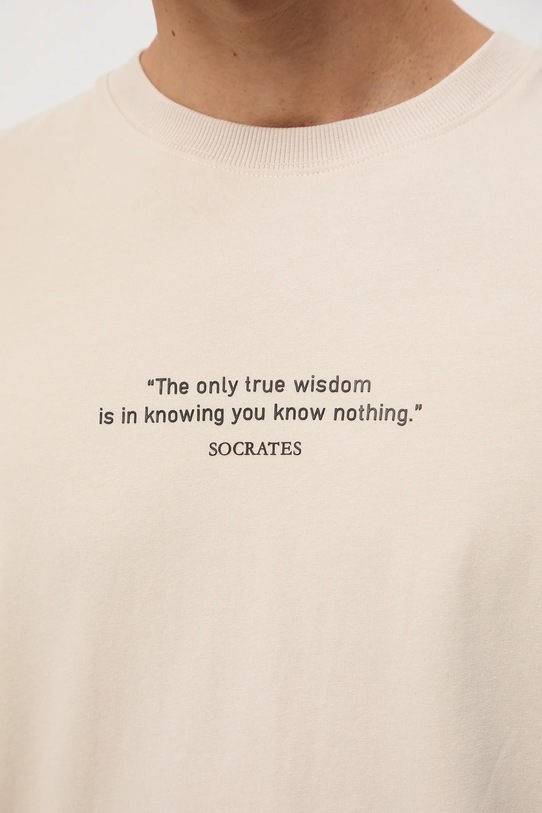 T-shirt bawełniany męski z elastanem z kolekcji Science – Words of Wisdom RW25-TSM357