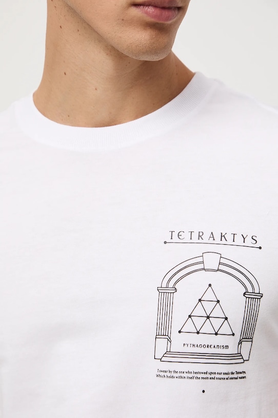 T-shirt bawełniany męski z kolekcji Science – Words of Wisdom RW25-TSM360