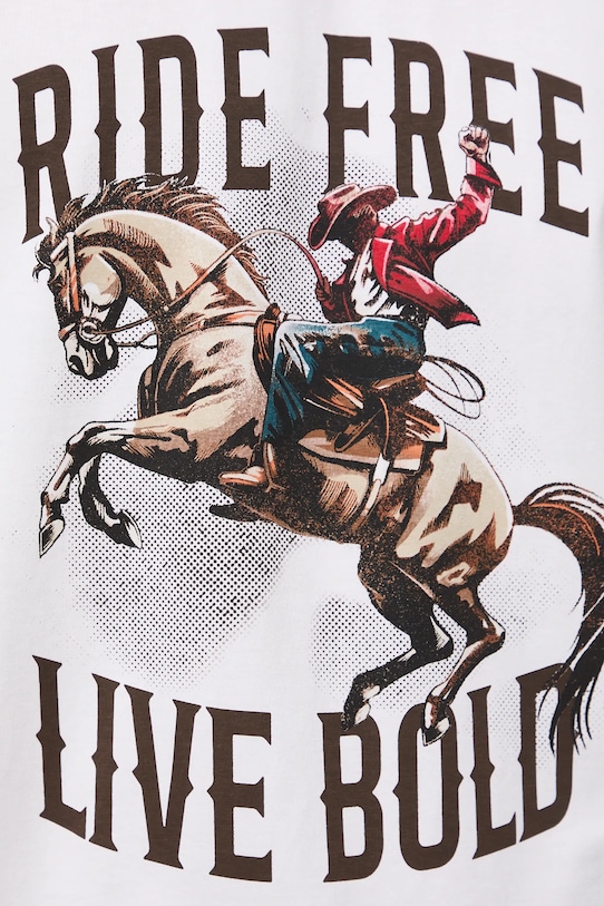 T-shirt bawełniany męski z nadrukiem RW25-TSM400