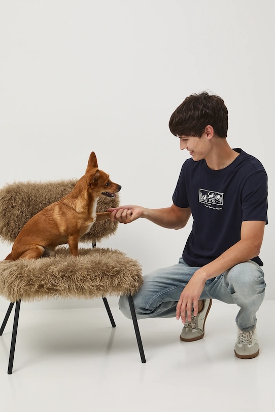 Medicine t-shirt bawełniany nadruk granatowy RW25-TSM450