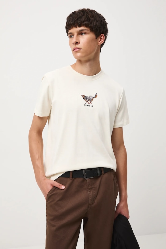 Odzież Medicine t-shirt bawełniany RW25-TSM452 beżowy