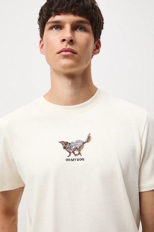 Medicine t-shirt bawełniany RW25-TSM452 beżowy