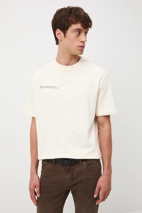 Medicine t-shirt bawełniany beżowy RW25-TSM506