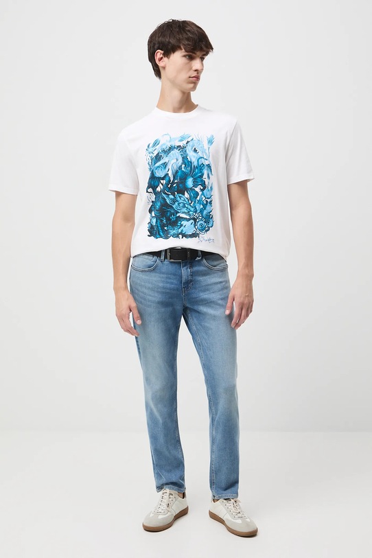 Odzież T-shirt bawełniany męski z kolekcji Tajemniczy Świat Medicine RW25-TSM557 beżowy