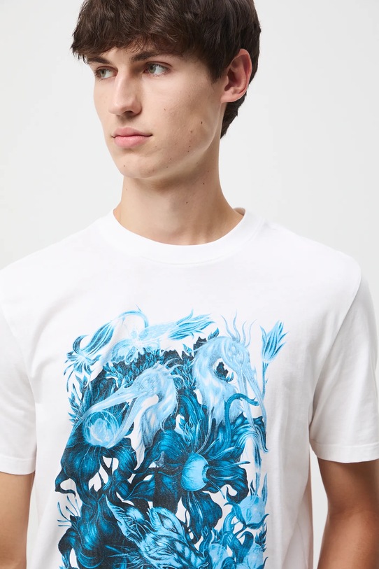 T-shirt bawełniany męski z kolekcji Tajemniczy Świat Medicine RW25-TSM557 beżowy