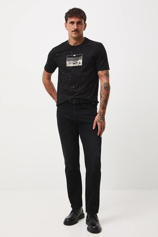 Odzież T-shirt bawełniany męski z kolekcji Tajemniczy Świat Medicine RW25-TSM558 czarny