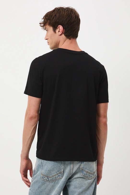 Odzież T-shirt bawełniany męski z nadrukiem RW25-TSM603 czarny