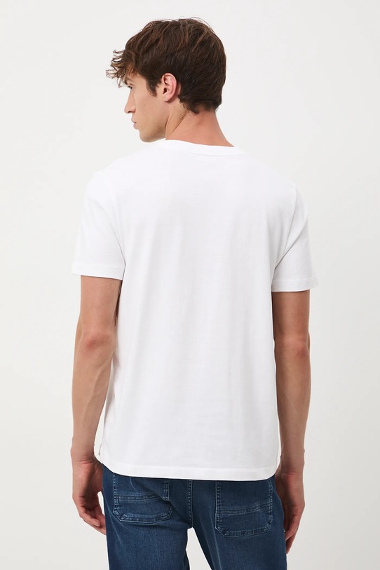 Odzież T-shirt bawełniany męski z ozdobnym haftem RW25-TSM605 biały
