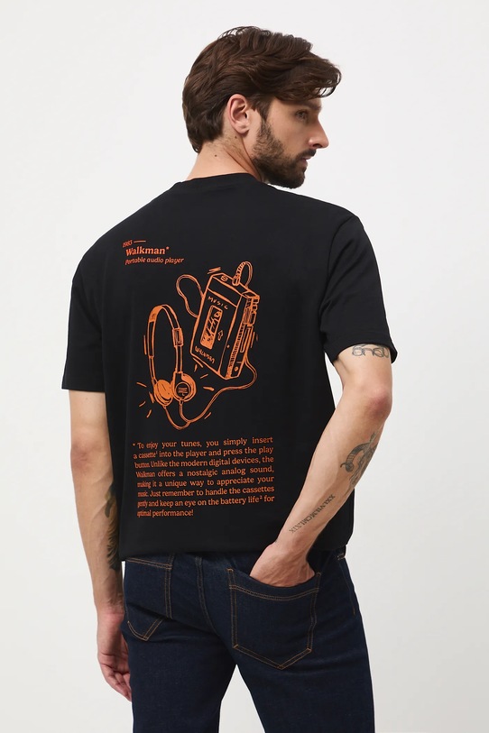 Oblečenie Bavlnené tričko Medicine RW25-TSM606 čierna