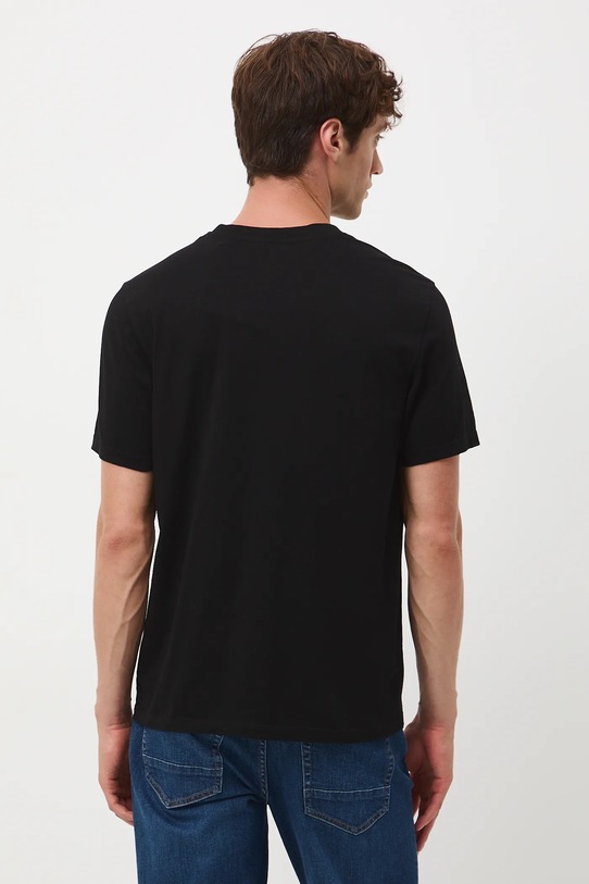 Odzież T-shirt bawełniany męski z nadrukiem RW25-TSM608 czarny