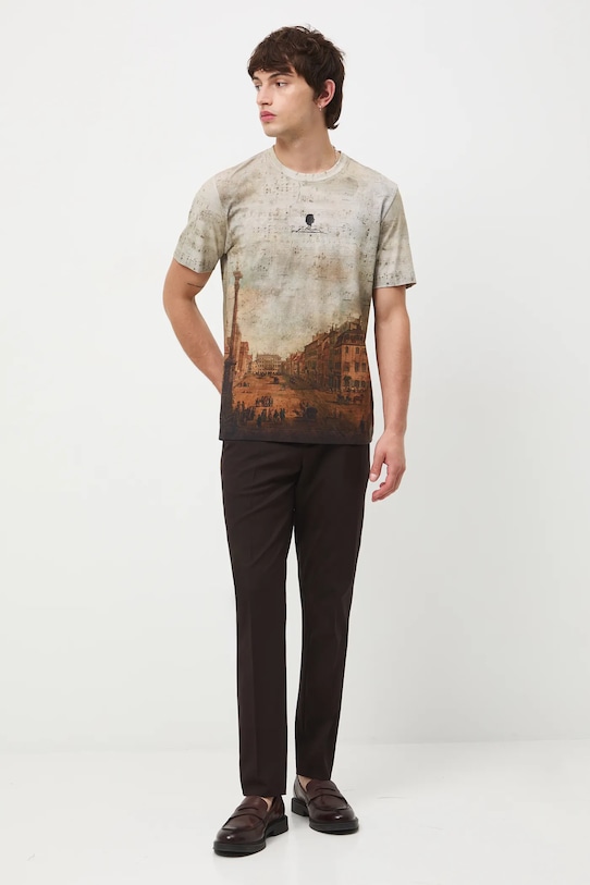 T-shirt bawełniany męski z elastanem z kolekcji Narodowy Instytut Fryderyka Chopina x Medicine RW25-TSM700 multicolor RW25