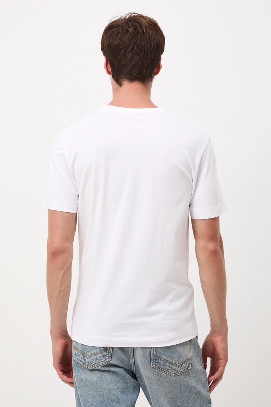 T-shirt bawełniany męski z elastanem z kolekcji Narodowy Instytut Fryderyka Chopina x Medicine biały RW25-TSM709