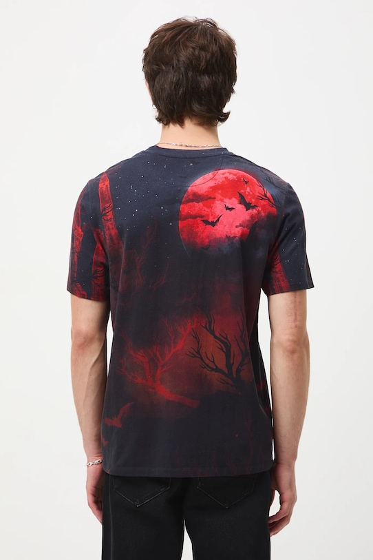 Odzież T-shirt bawełniany męski z elastanem wzorzysty RW25-TSM710 multicolor