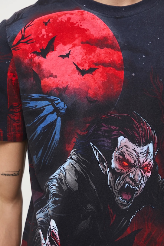 T-shirt bawełniany męski z elastanem wzorzysty RW25-TSM710 multicolor