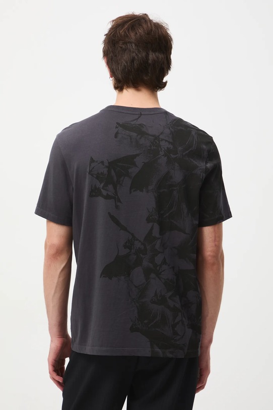 Odzież T-shirt bawełniany męski wzorzysty RW25-TSM712 szary
