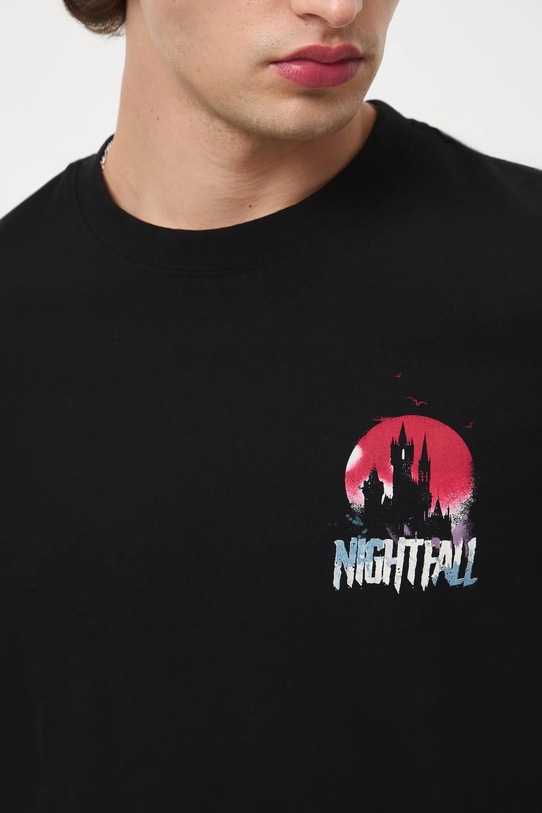 T-shirt bawełniany męski z nadrukami RW25-TSM715
