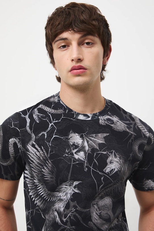 Medicine t-shirt wzorzyste czarny RW25-TSM716