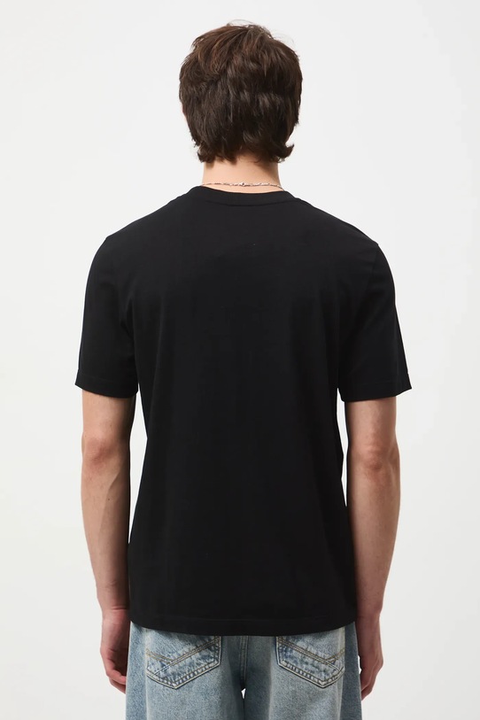 Odzież T-shirt bawełniany męski z nadrukiem RW25-TSM717 czarny