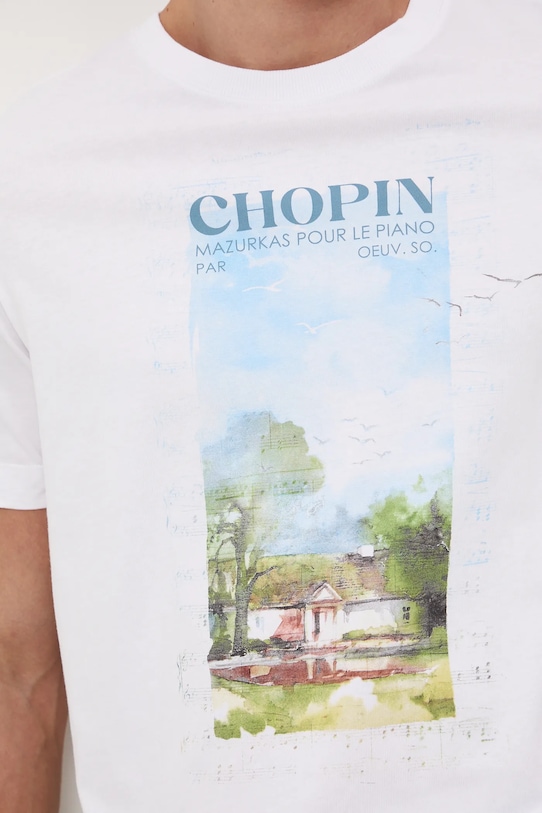 T-shirt bawełniany męski z kolekcji Narodowy Instytut Fryderyka Chopina x Medicine RW25-TSM753