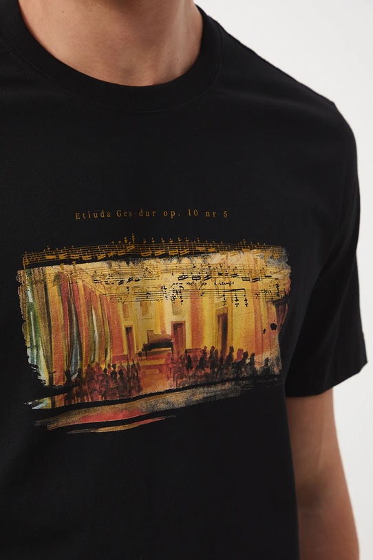 T-shirt bawełniany męski z kolekcji Narodowy Instytut Fryderyka Chopina x Medicine RW25-TSM754