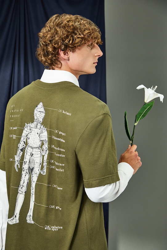 Oblečenie Bavlnené tričko pánske Kráľovská kolekcia RW25-TSM859 zelená