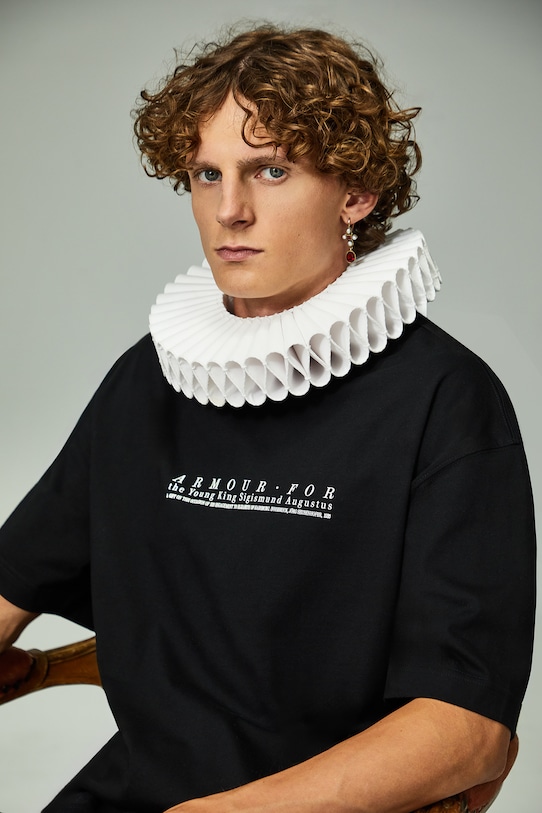 Bavlnené tričko pánske Kráľovská kolekcia RW25-TSM859 čierna RW25